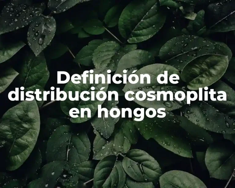 Definición de distribución cosmoplita en hongos