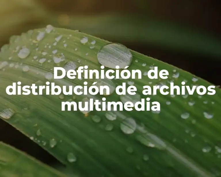Definición de distribución de archivos multimedia