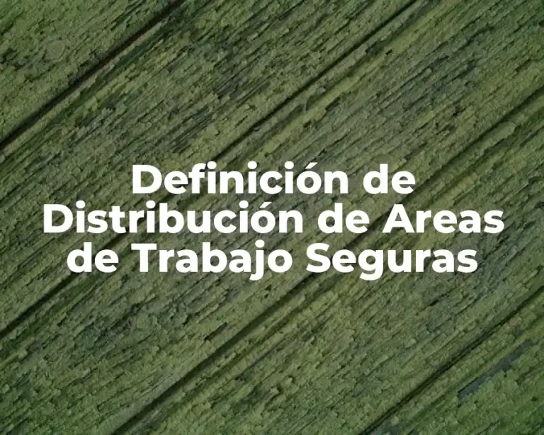 Definición de Distribución de Areas de Trabajo Seguras