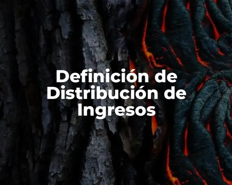 Definición de Distribución de Ingresos