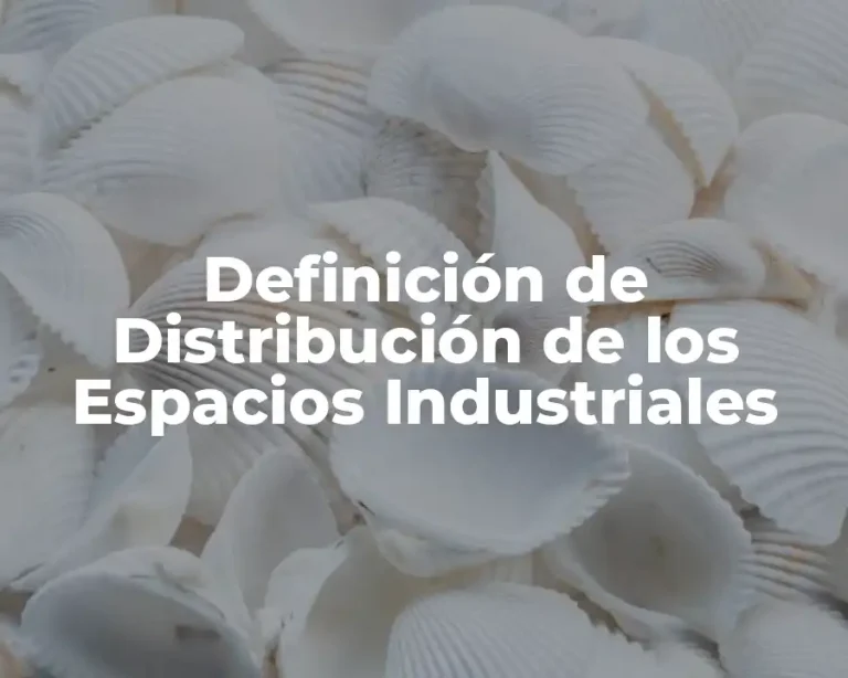Definición de Distribución de los Espacios Industriales
