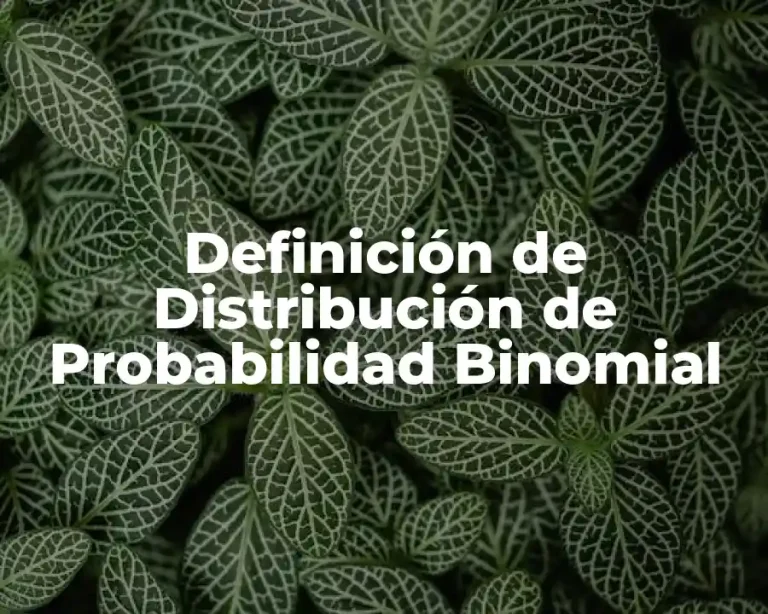 Definición de Distribución de Probabilidad Binomial