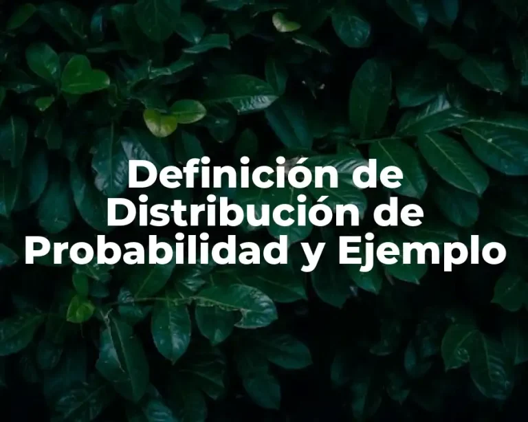 Definición de Distribución de Probabilidad y Ejemplo