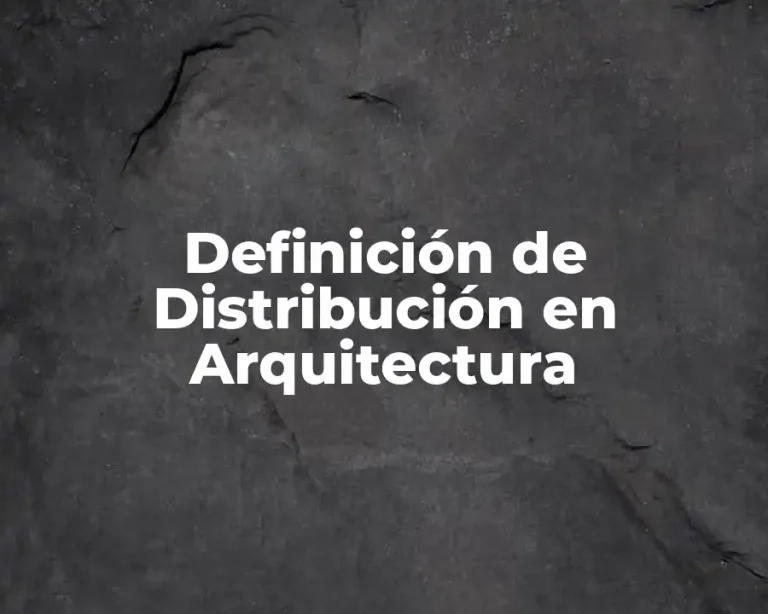 Definición de Distribución en Arquitectura