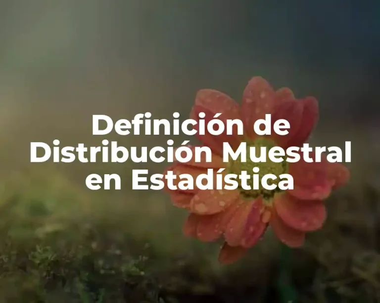 Definición de Distribución Muestral en Estadística