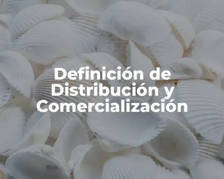 Definición de Distribución y Comercialización