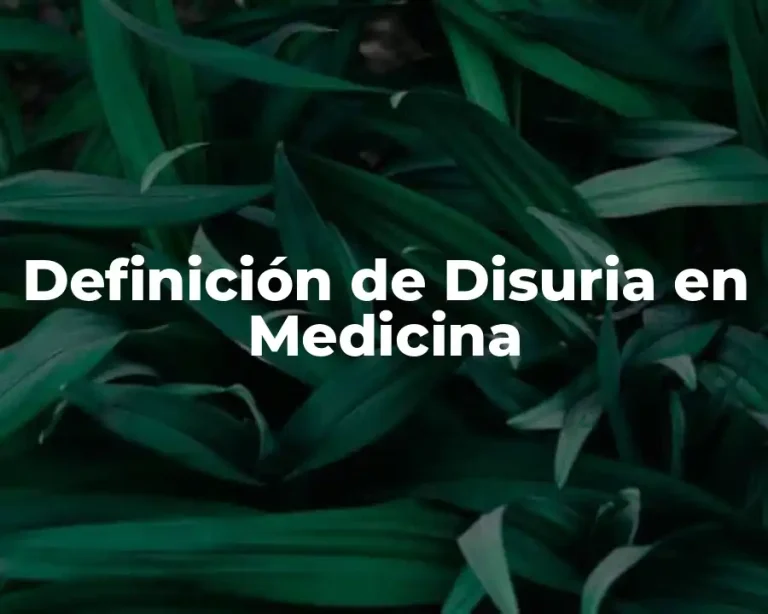 Definición de Disuria en Medicina