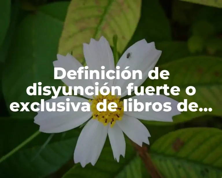 Definición de disyunción fuerte o exclusiva de libros de lógica