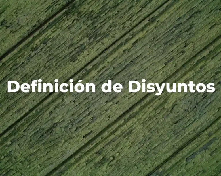 Definición de Disyuntos