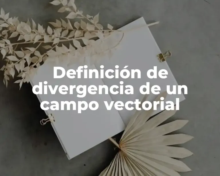 Definición de divergencia de un campo vectorial