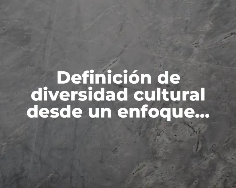Definición de diversidad cultural desde un enfoque filosofico
