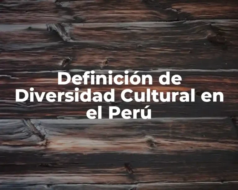 Definición de Diversidad Cultural en el Perú