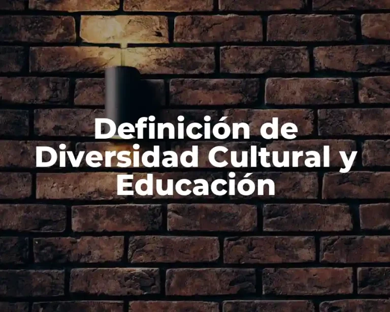 Definición de Diversidad Cultural y Educación
