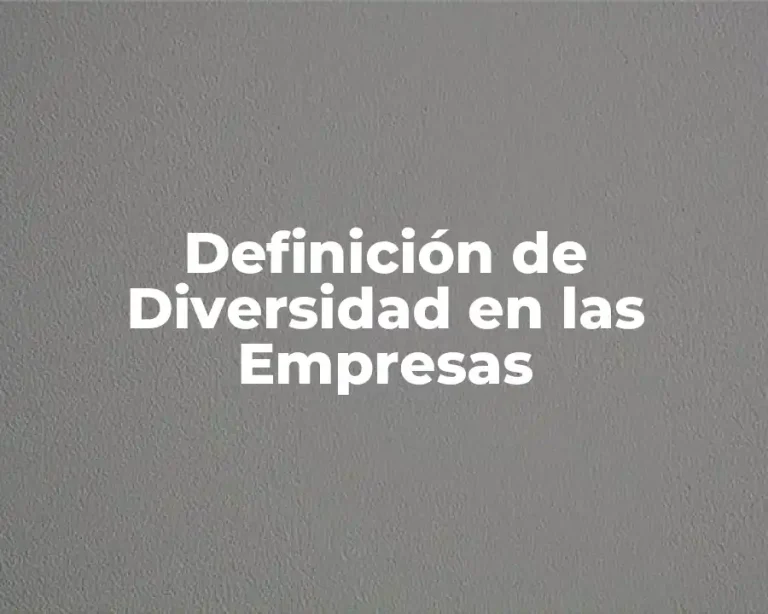 Definición de Diversidad en las Empresas
