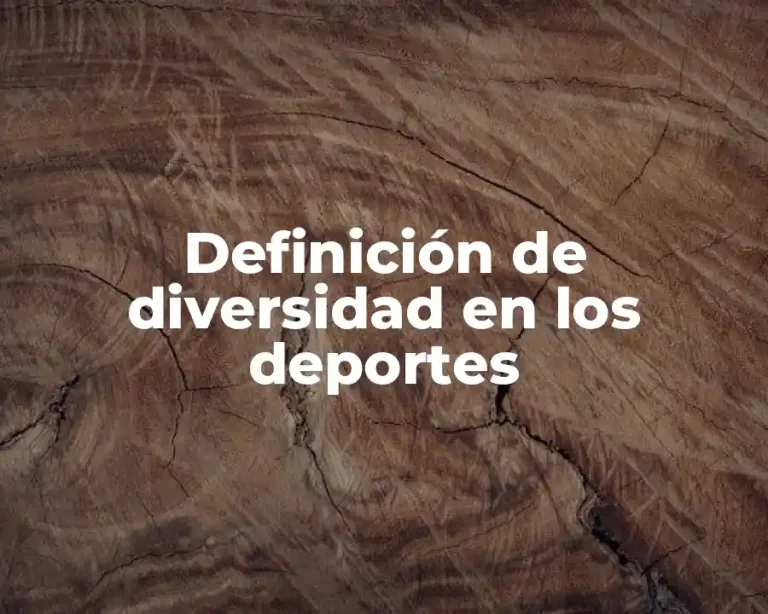 Definición de diversidad en los deportes