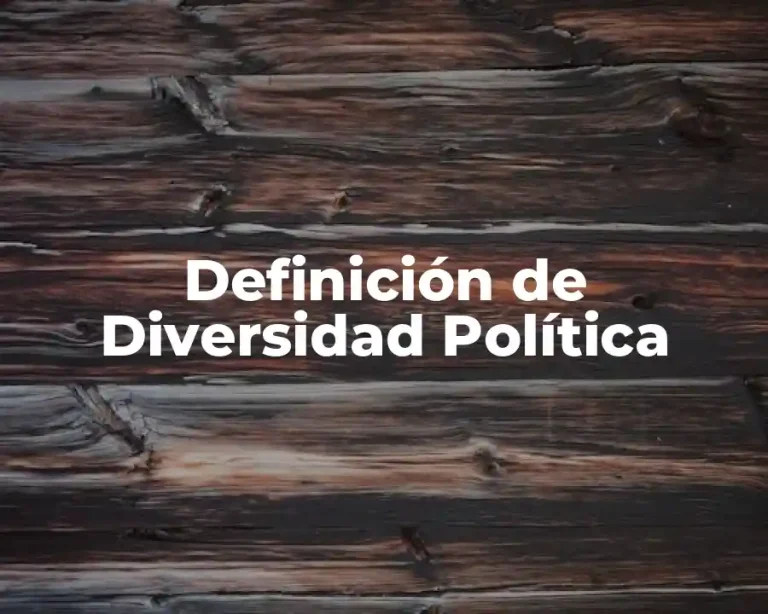 Definición de Diversidad Política