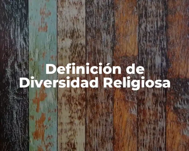Definición de Diversidad Religiosa