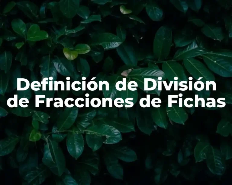 Definición de División de Fracciones de Fichas