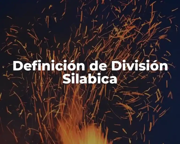 Definición de División Silabica