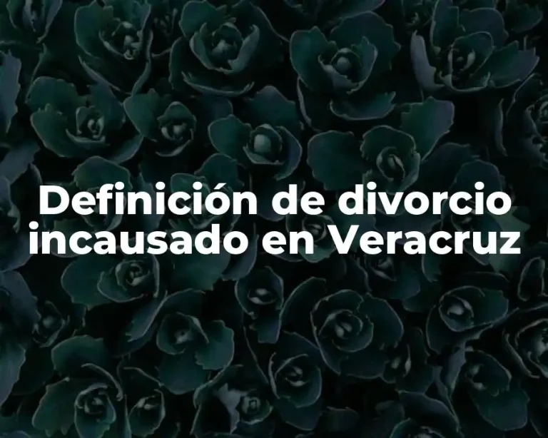 Definición de divorcio incausado en Veracruz
