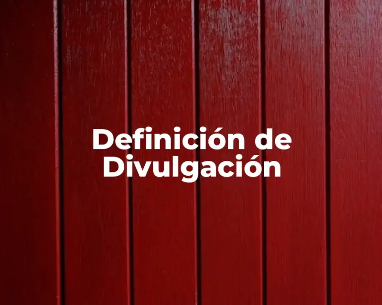 Definición de Divulgación