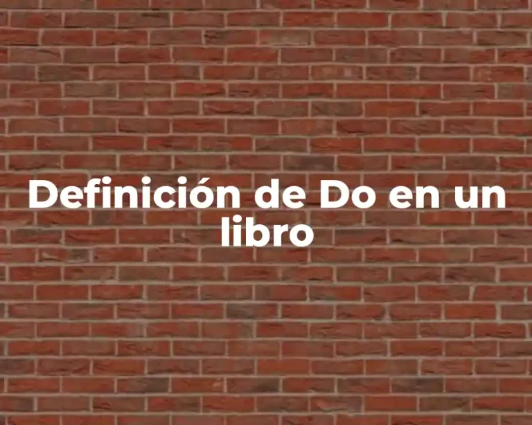 Definición de Do en un libro