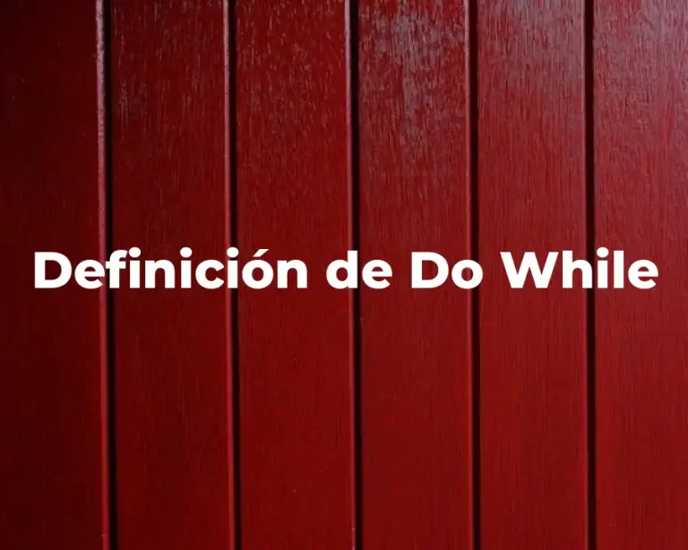 Definición de Do While