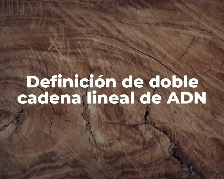 Definición de doble cadena lineal de ADN