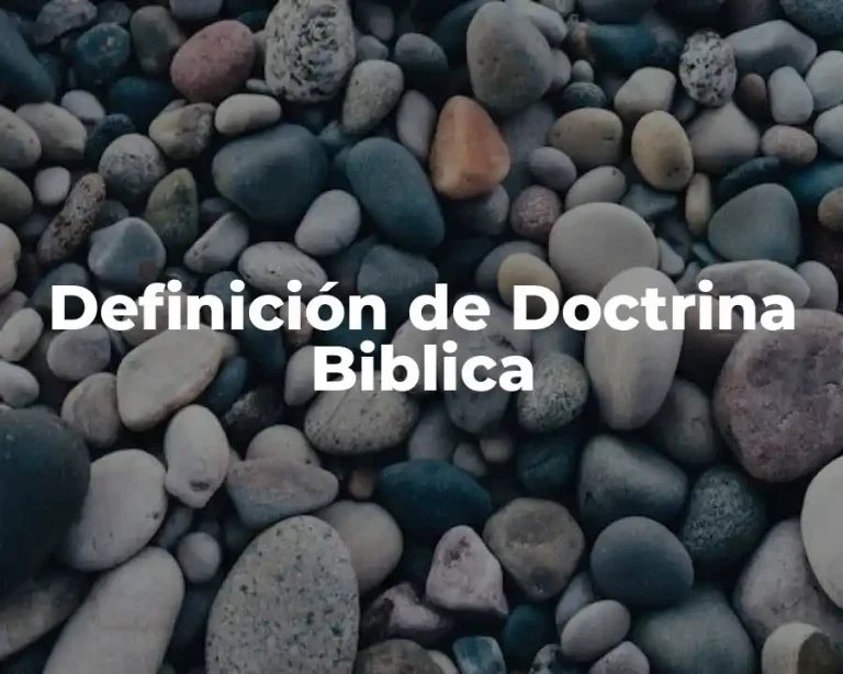 Definición de Doctrina Biblica