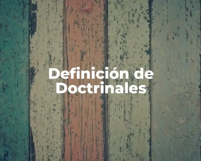 Definición de Doctrinales