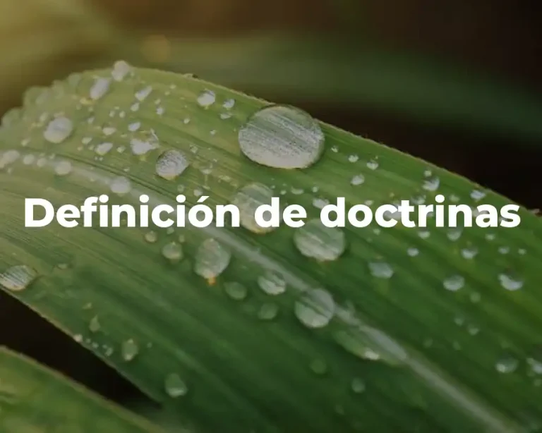 Definición de doctrinas