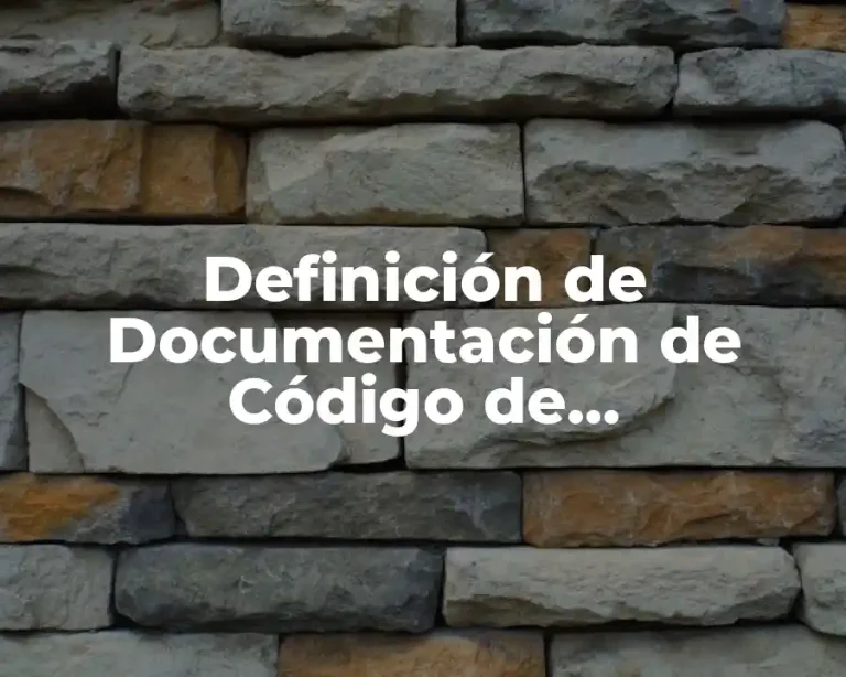 Definición de Documentación de Código de Programación