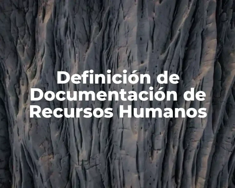 Definición de Documentación de Recursos Humanos