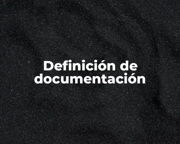 Definición de documentación