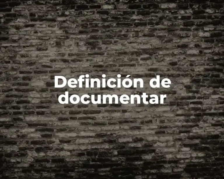 Definición de documentar