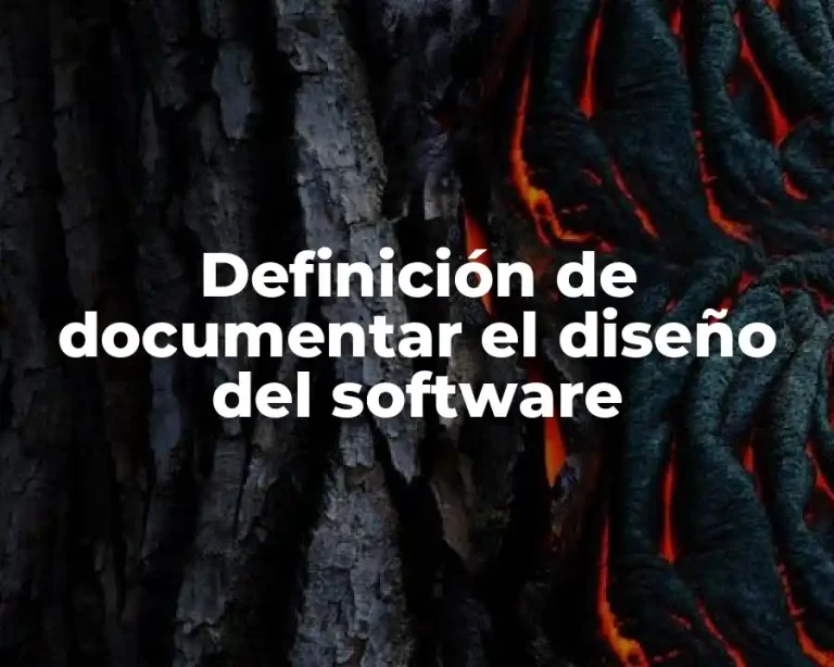 Definición de documentar el diseño del software