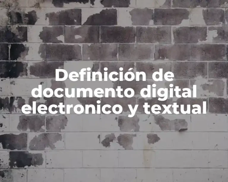 Definición de documento digital electronico y textual