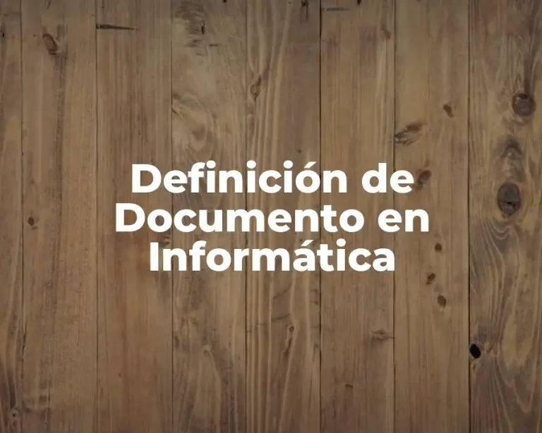 Definición de Documento en Informática
