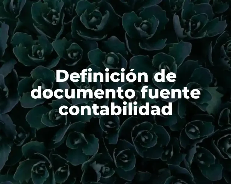 Definición de documento fuente contabilidad