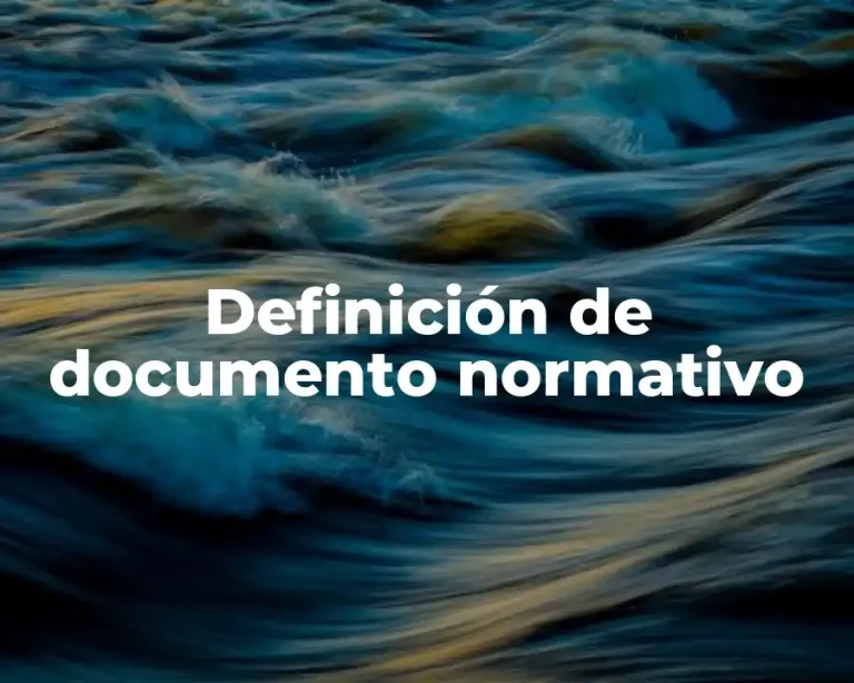 Definición de documento normativo