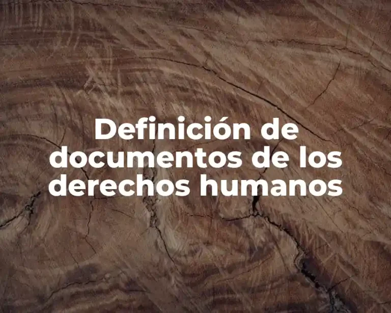 Definición de documentos de los derechos humanos