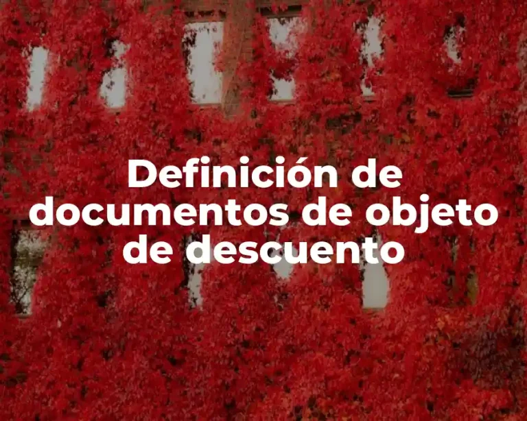 Definición de documentos de objeto de descuento