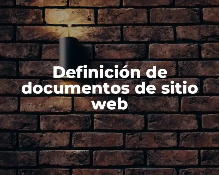 Definición de documentos de sitio web