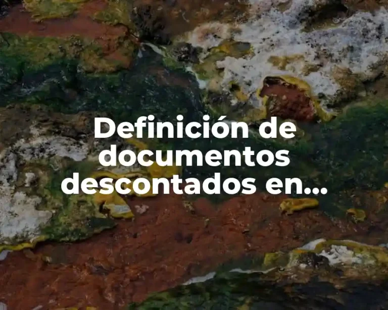 Definición de documentos descontados en contabilidad