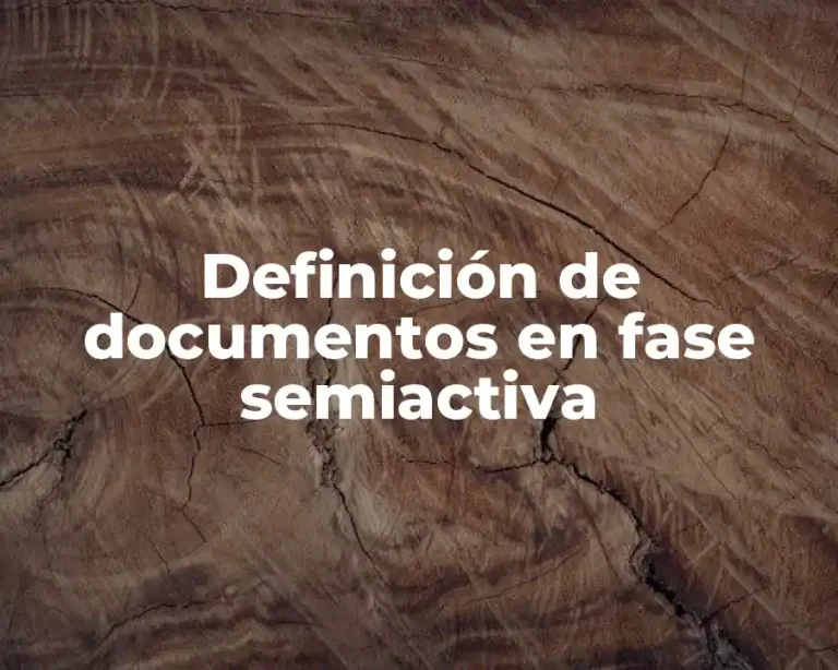 Definición de documentos en fase semiactiva