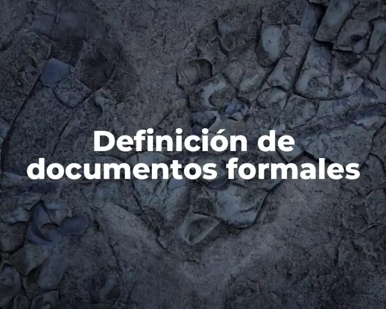 Definición de documentos formales