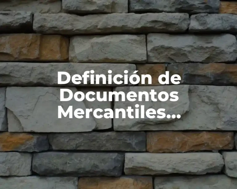 Definición de Documentos Mercantiles Negociables