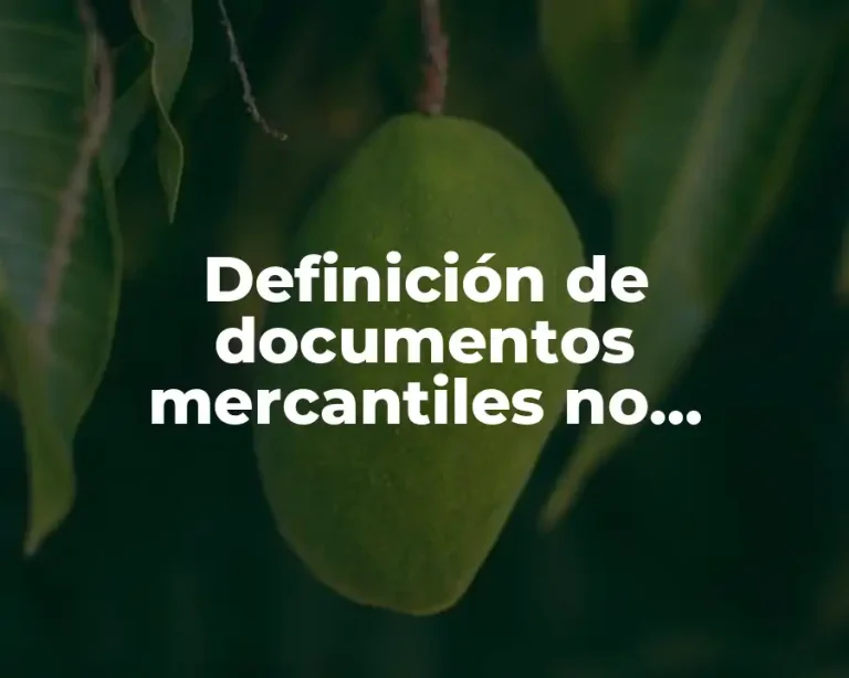 Definición de documentos mercantiles no negociables