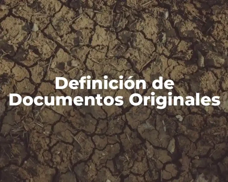 Definición de Documentos Originales