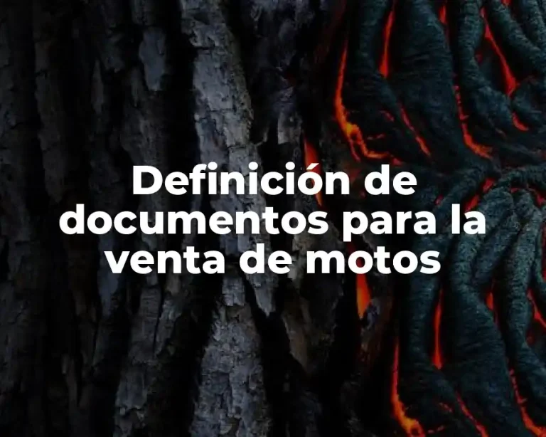 Definición de documentos para la venta de motos